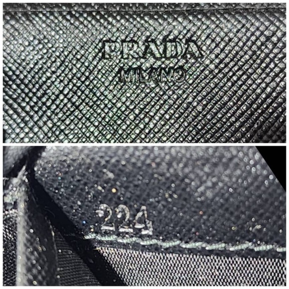Authentic Prada Saffiano Lux Leather Flap Continental Wallet Black - Picture 9 of 15